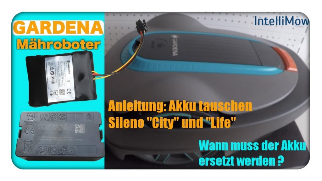 Gardena Sileno City und Life, Akku tauschen