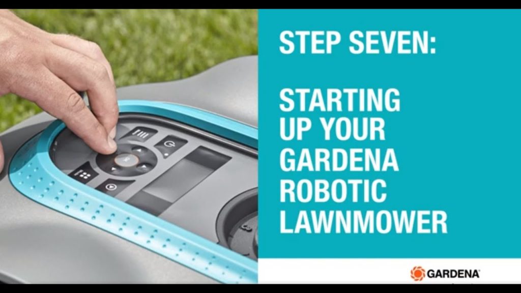 Installing your GARDENA SILENO robotic mower - step seven, starting your GARDENA robotic lawnmower