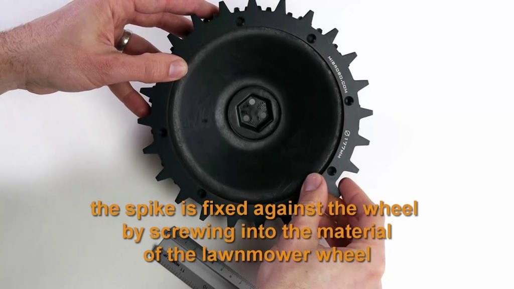 Robot lawnmower wheel spike installation and sizing guide