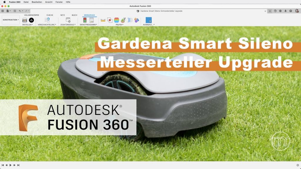 Messerteller-Upgrade für den Gardena Sileno Mähroboter – Fusion 360 Tutorial