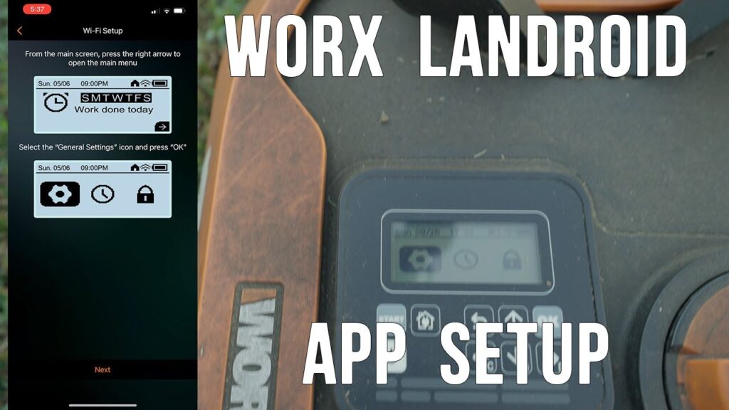 Initial Worx Landroid App Setup