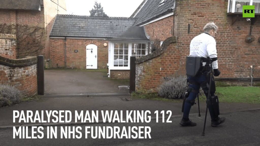 Paralysed man to walk 112 miles | man with exoskeleton doing four miles a day for NHS