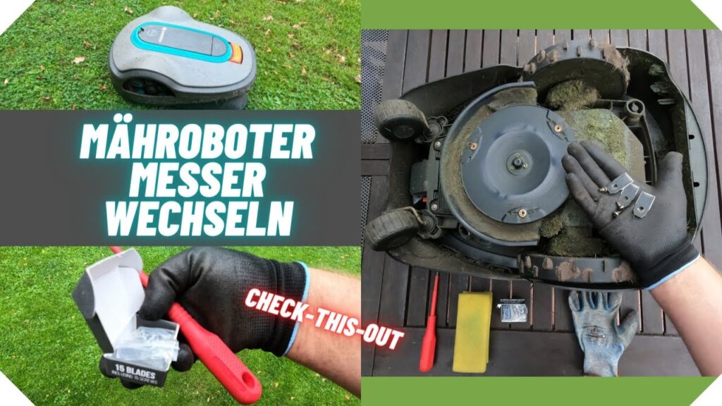 Mähroboter Messer wechseln ( Gardena ).