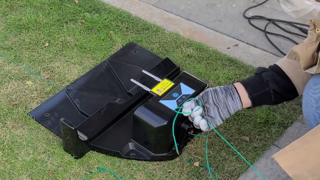 DEVVIS Robot Lawn Mower-How to Install the Virtual Wire With Charging Sation