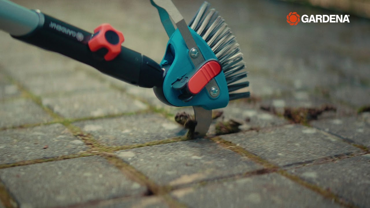 The GARDENA 3in1 Patio Cleaner remove weeds and moss with just one