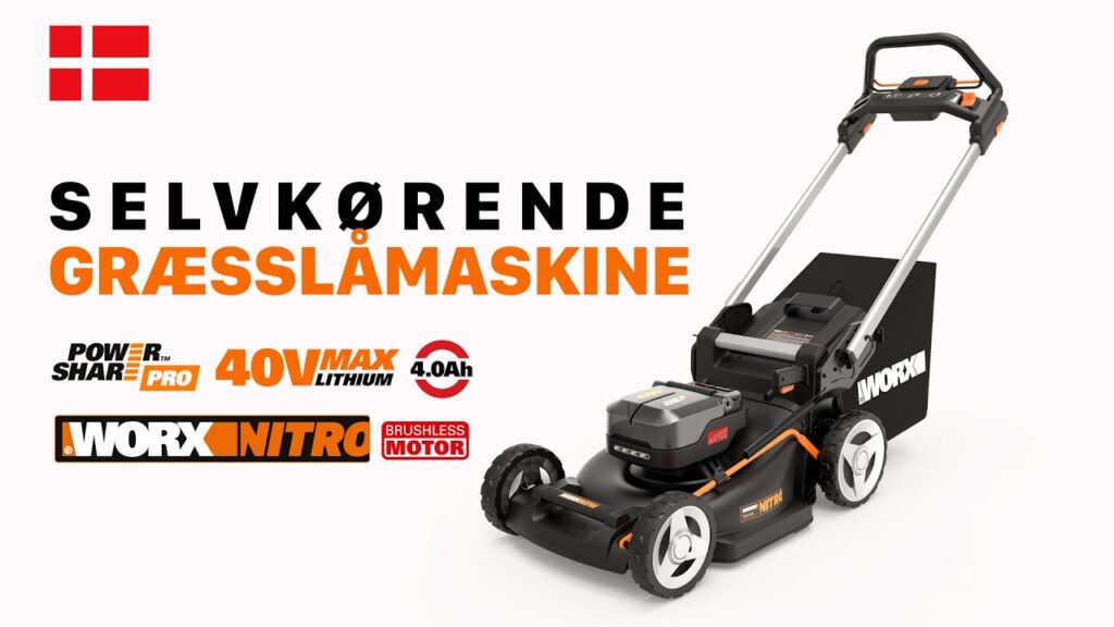 WORX WG749E SELVKØRENDE GRÆSSLÅMASKINE 20V    DK