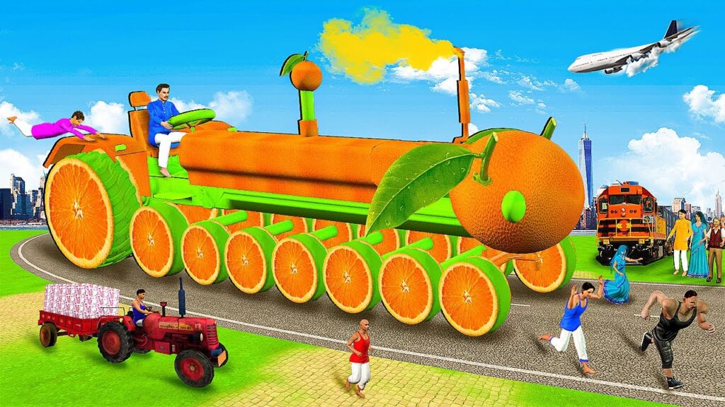 8 पहिया नारंगी ट्रैक्टर Magical 8 Wheel Orange Tractor Stories हिंदी कहानियां 3D Hindi Kahaniya