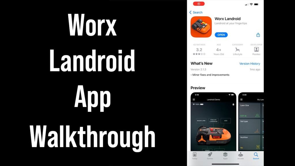 Worx Landroid App Walkthrough Latest Update Version 2.1.3