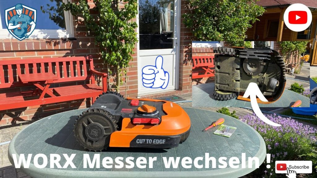 Mähroboter WORX Landroid-M Messer wechseln !