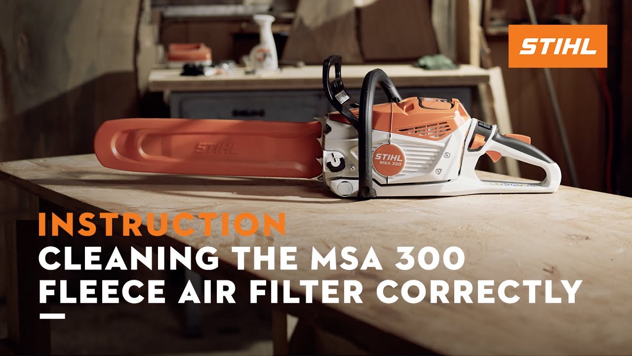 How to clean the MSA 300 fleece air filter STIHL Instruction Robot