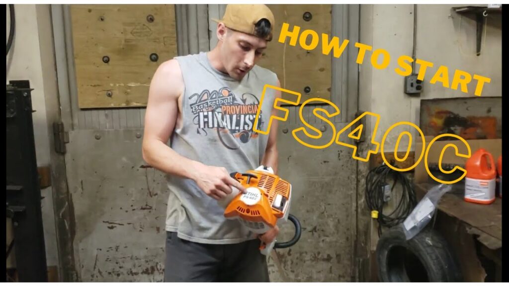 Stihl FS 40C Grass Trimmer Starting Procedure - Easy Start Recoil