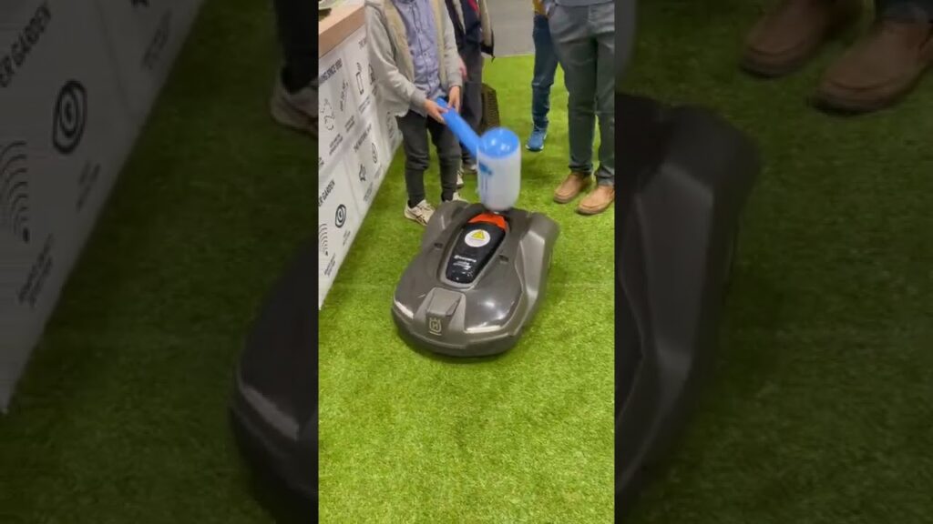 The future of lawn mowers is here! Check out the #husqvarna robot mowers #shorts