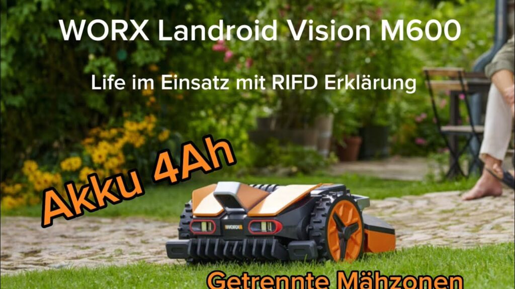 Worx Landroid Vision M600 im Einsatz .