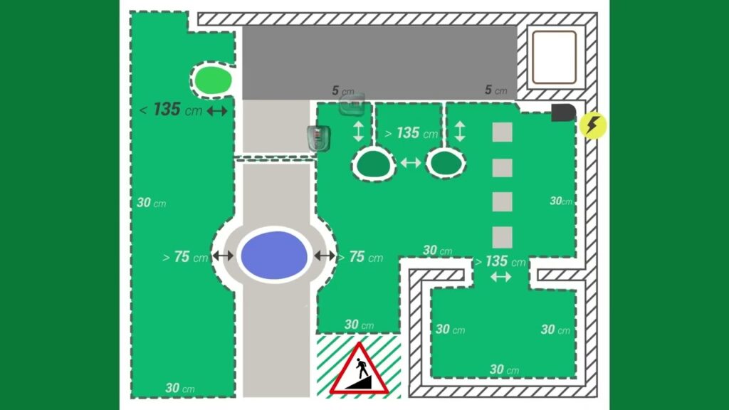 Bosch Indego installationsvideo. Steg 7: Kartläggning.