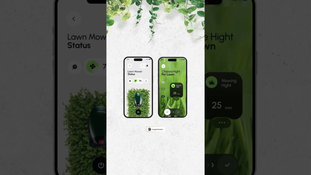 Lawn Mover App for @robomow.official - From Wireframes To UI Design