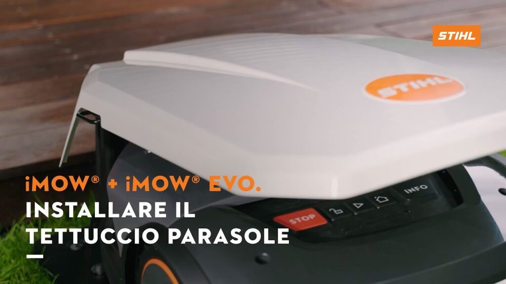 STIHL iMOW® robot tosaerba I Installare il tettuccio parasole | 13/13