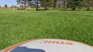 Stihl iMow POV ride along with robotic lawn mower Frontyard Freddy - May 2025
