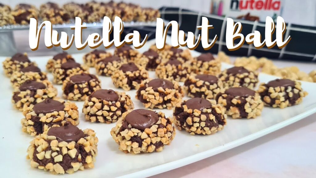 Nutella Nut Ball Cookies Recipe | Hazelnut Thumbprint Cookies | Biskut Viral Nutella | Rahiza Dorah