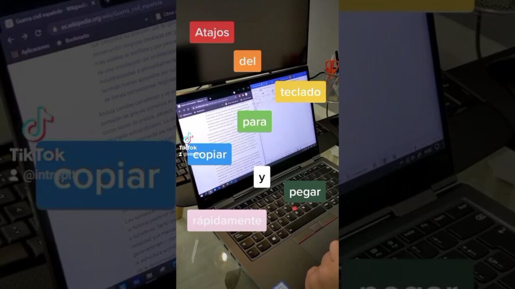 Atajos del teclado para copiar y pegar rápidamente. #shorts