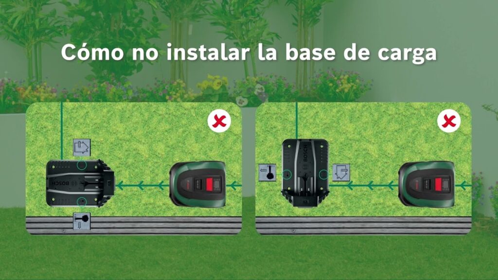 Bosch Indego vídeo de instalación. Paso 3: Colocación de la base de carga.