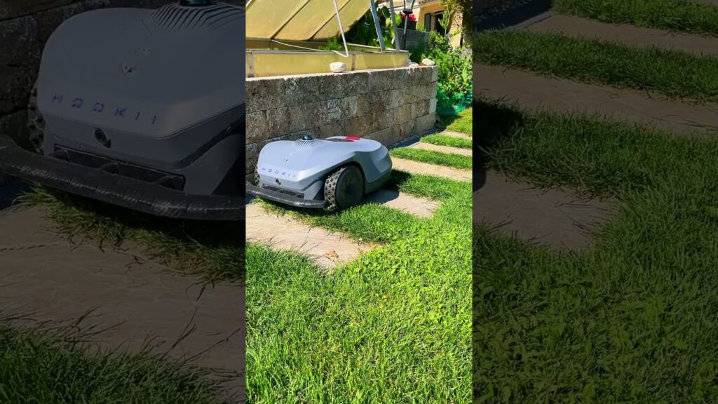 Neomow X in Action: Smooth Ride Across Stone Paths, Flawless Lawn Edges