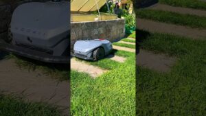 Neomow X in Action: Smooth Ride Across Stone Paths, Flawless Lawn Edges